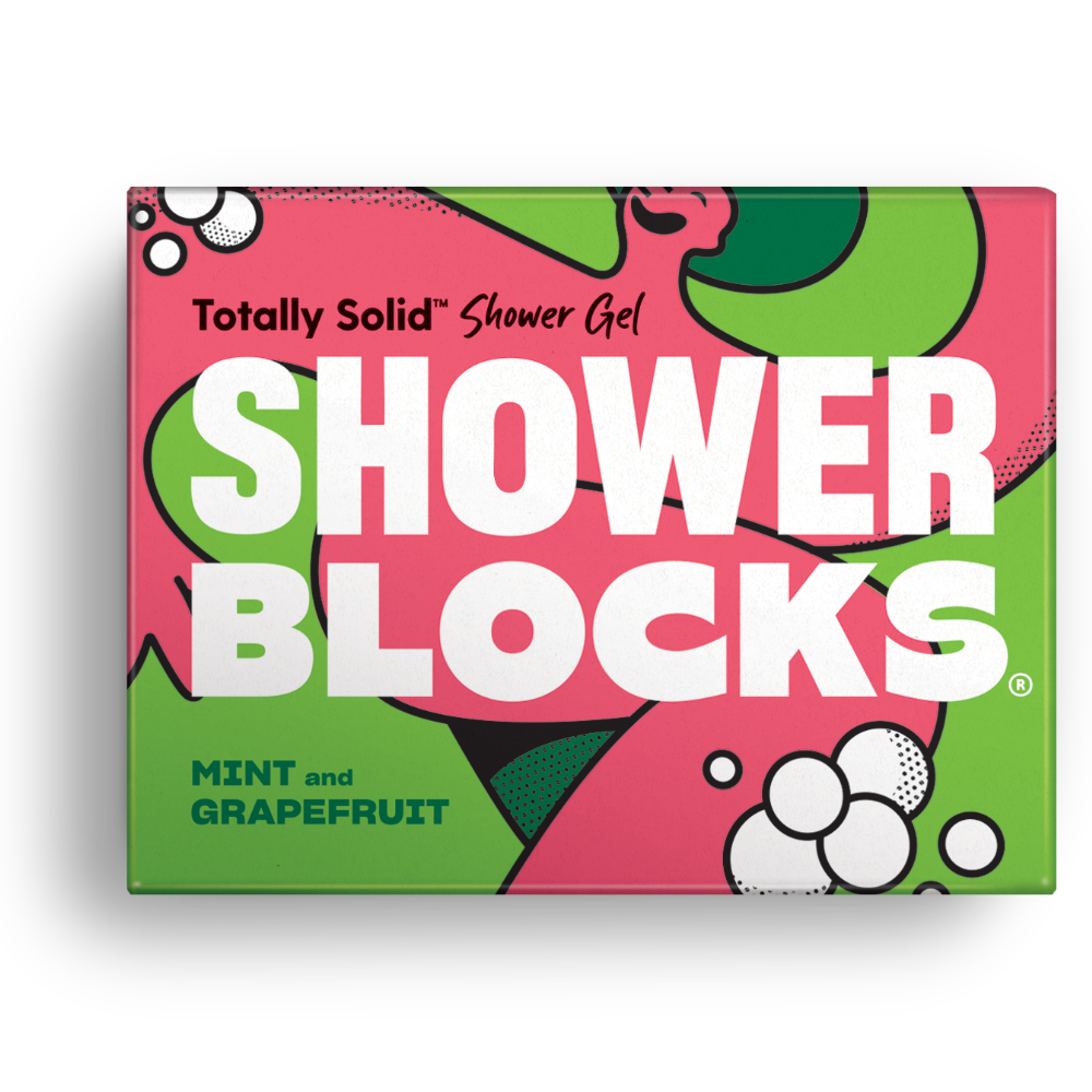 shower blocks mint and grapefruit
