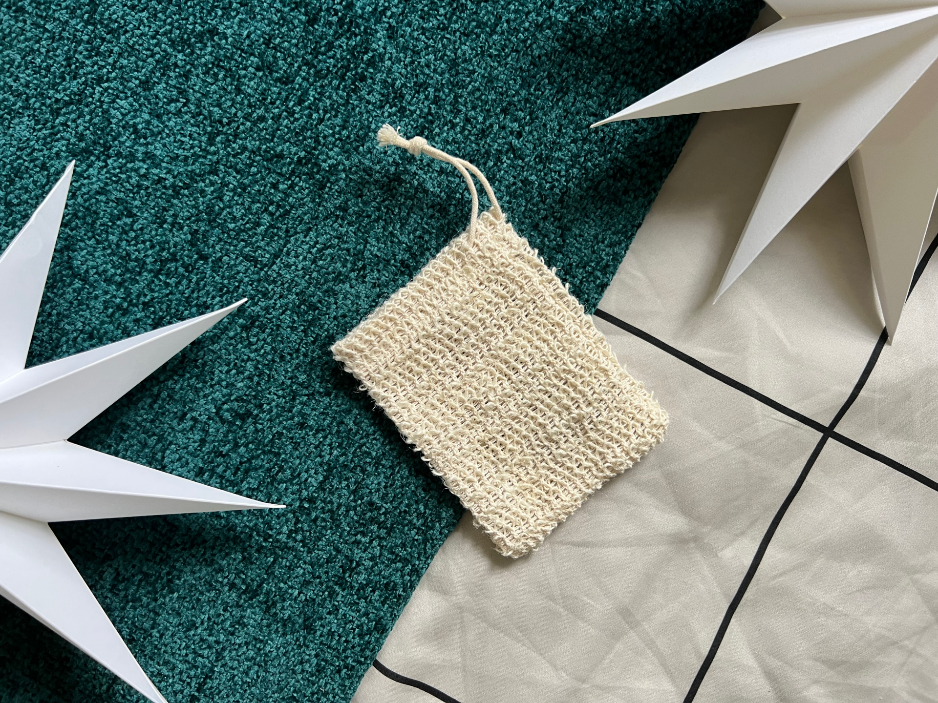 Xmas Sisal Soap Saver Pouch