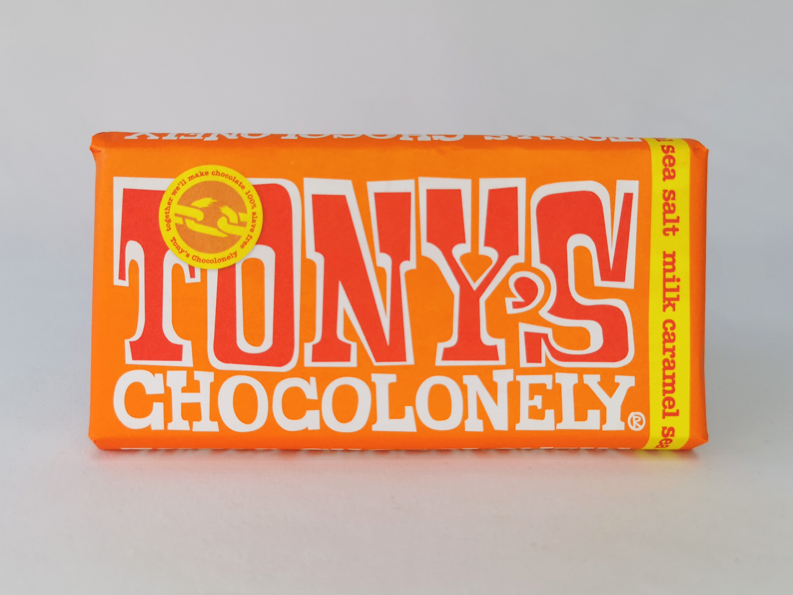 Tony's Chocolonely Caramel Sea Salt Front