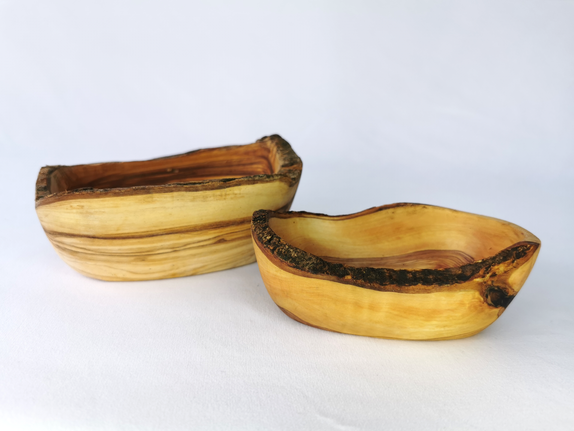 Olive Wood Soap Dish Side