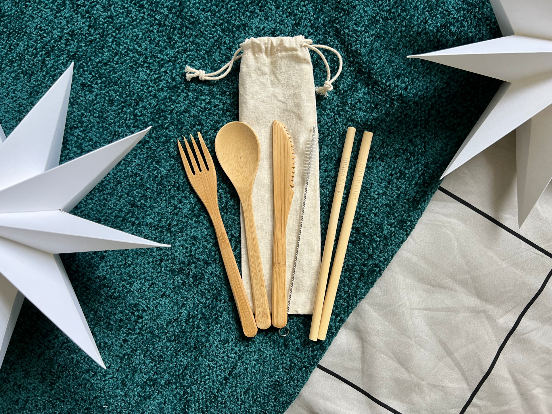 Xmas Utensil Set Bamboo