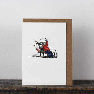 Jessica Illustrates Christmas Card Christmas Sledge Ride