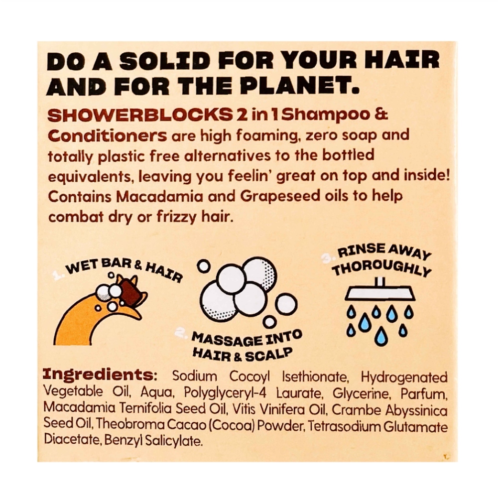 Shower Blocks Dry and Frizzy hair 2 in 1 shampoo and conditioner bar