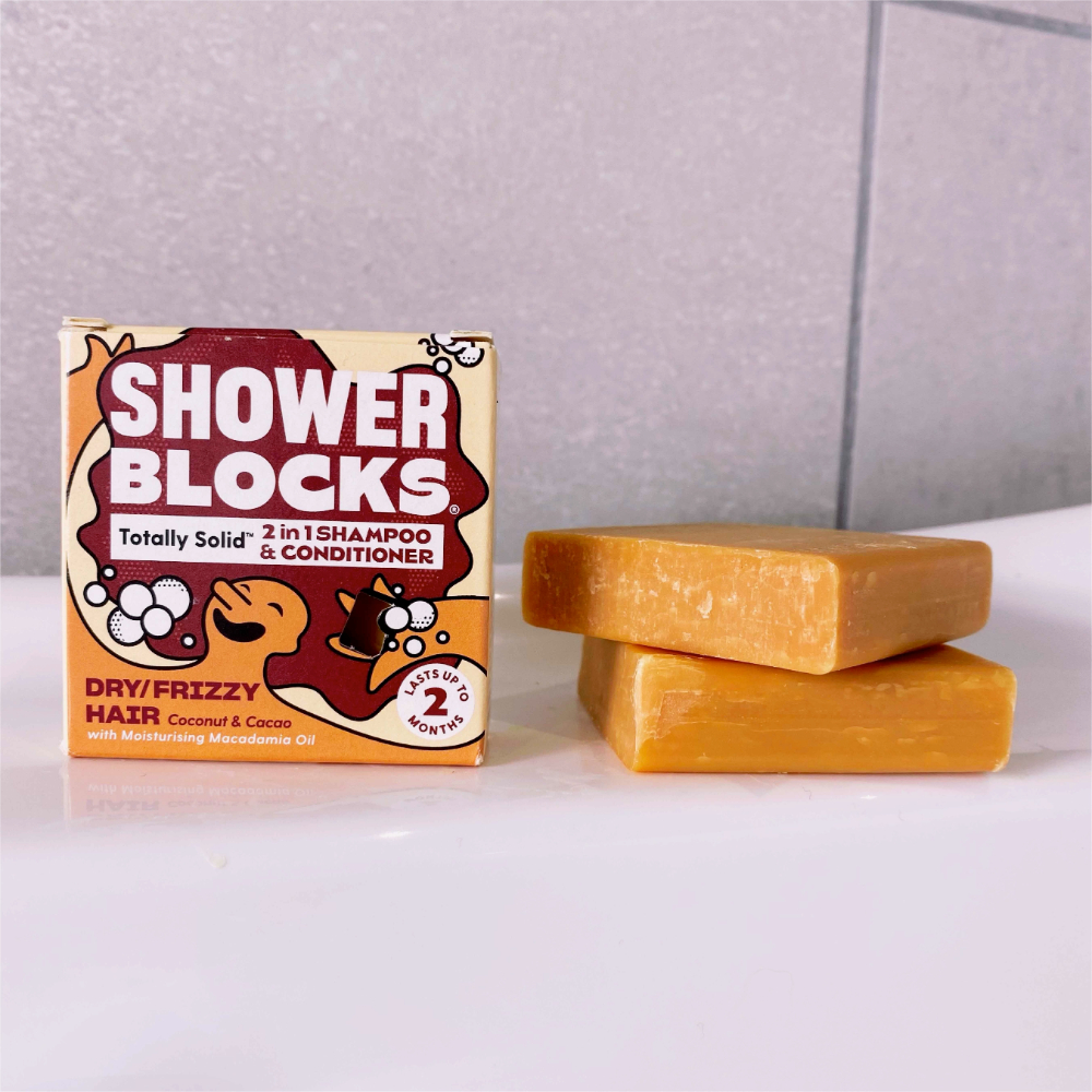 Shower Blocks Dry and Frizzy hair 2 in 1 shampoo and conditioner bar