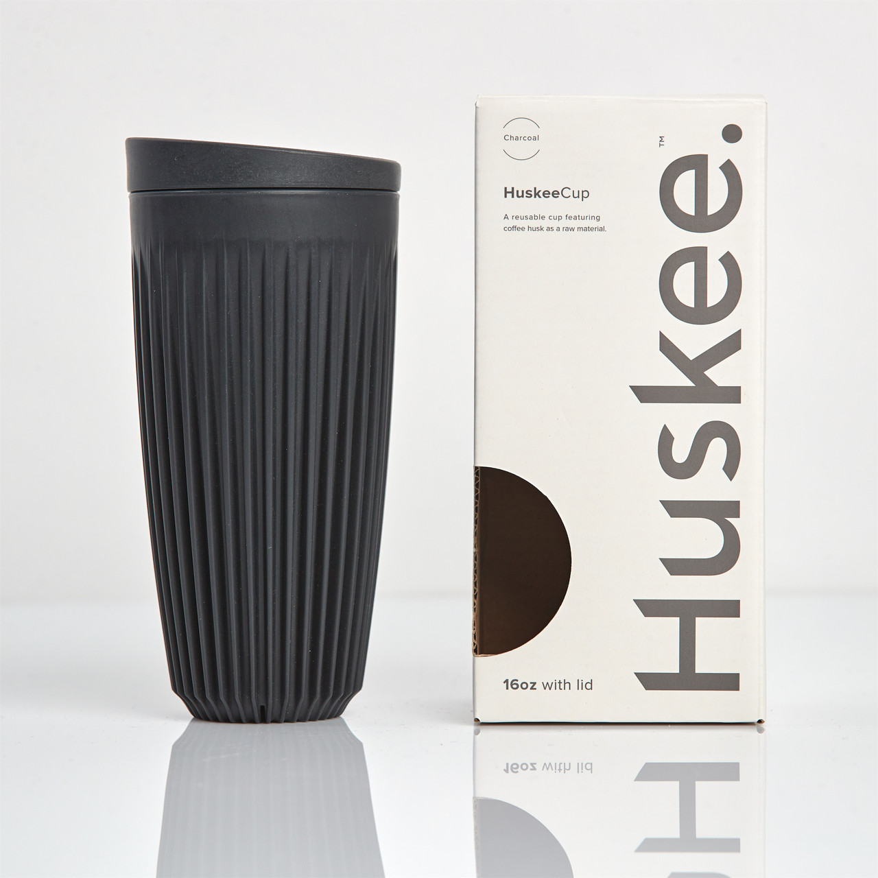 HuskeeCup 16oz Coffee Cup Charcoal