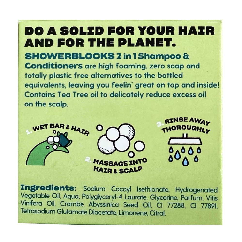 Shower Blocks fine and oily hair 2 in 1 shampoo and conditioner bar