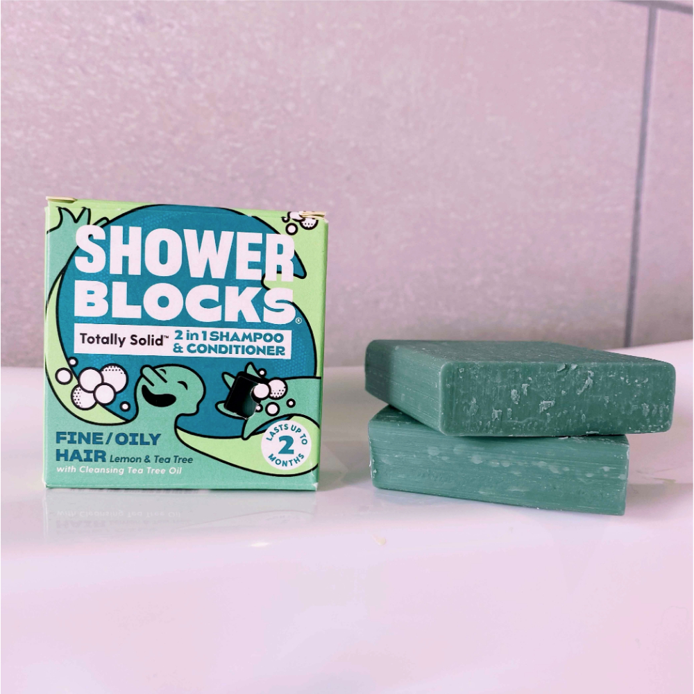 Shower Blocks fine and oily hair 2 in 1 shampoo and conditioner bar