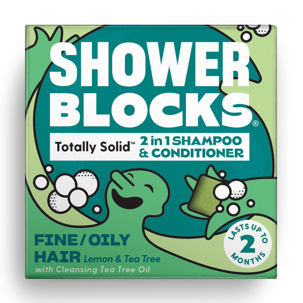 Shower Blocks fine and oily hair 2 in 1 shampoo and conditioner bar
