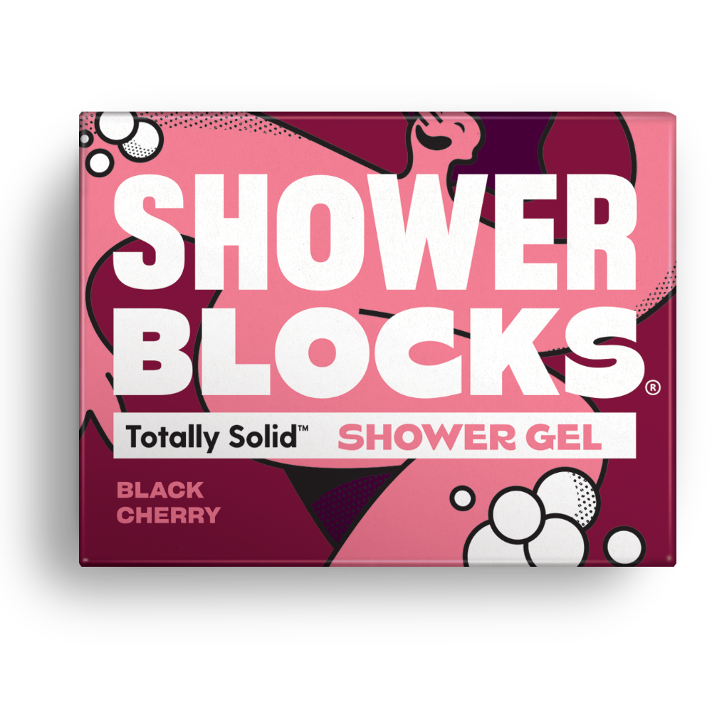shower blocks solid shower gel bar black cherry